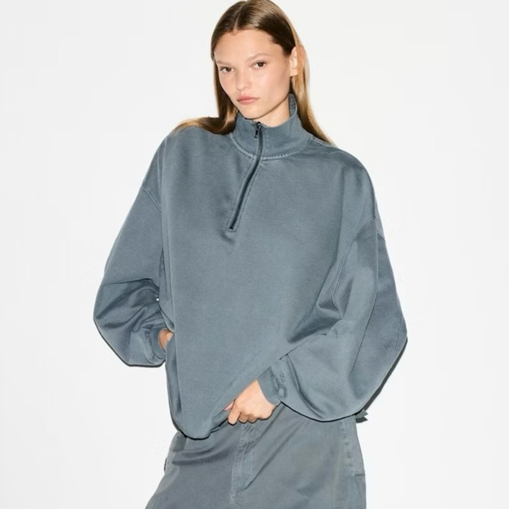 NWT Skims Boyfriend Slouchy Half Zip Pullover - SOLD OUT!